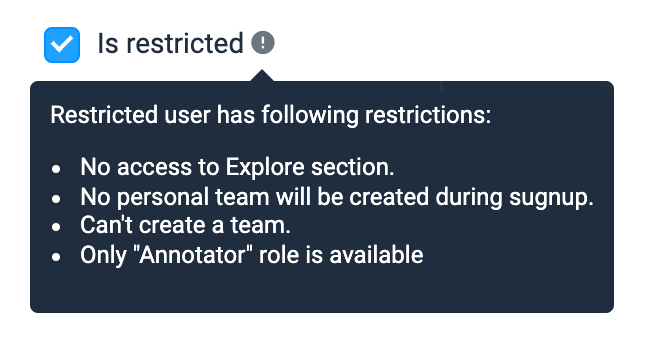 Restricted user
